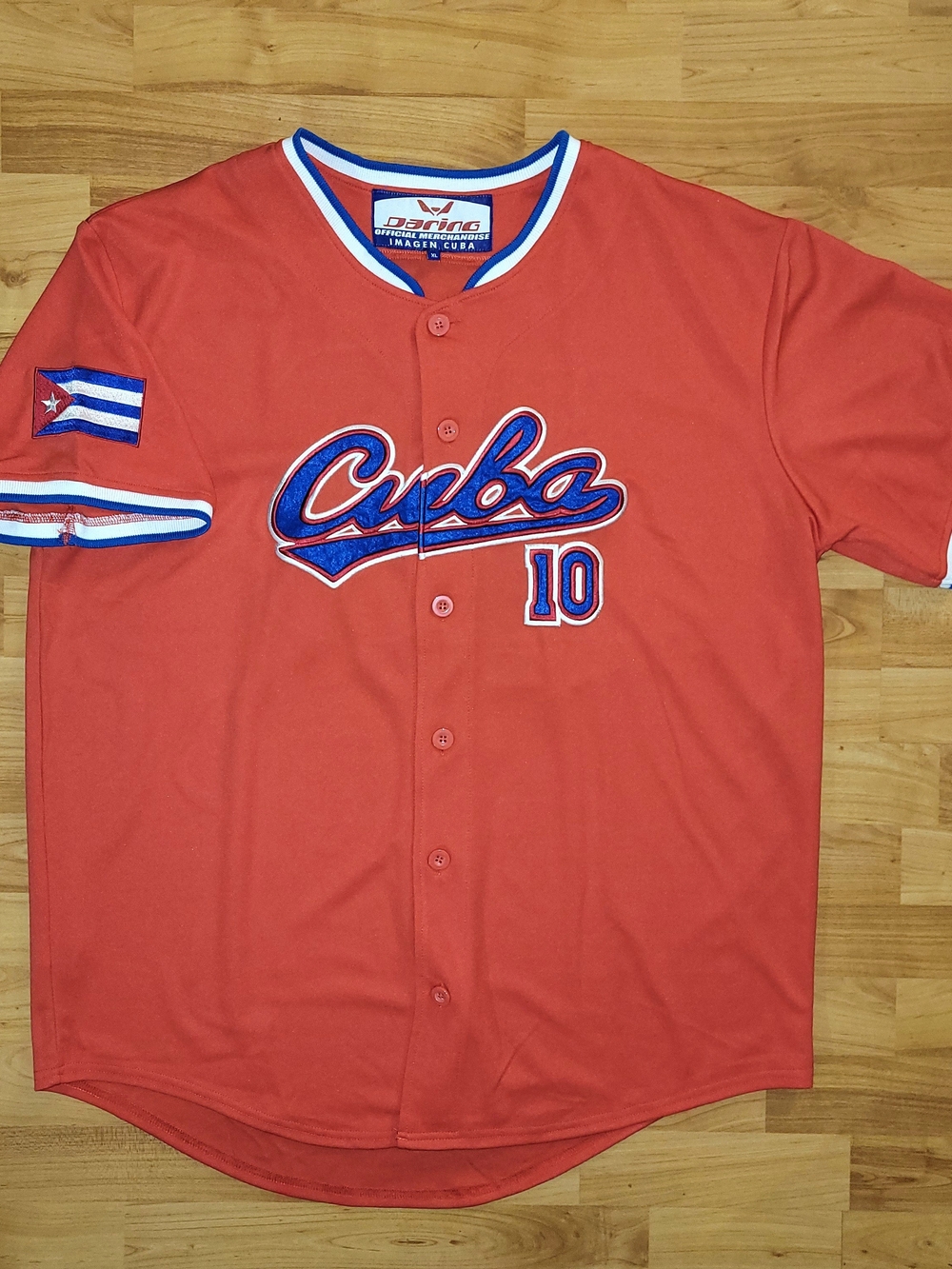 Daring Imagen Cuba National Team Size XL Extra Large #10 Red Baseball Jersey